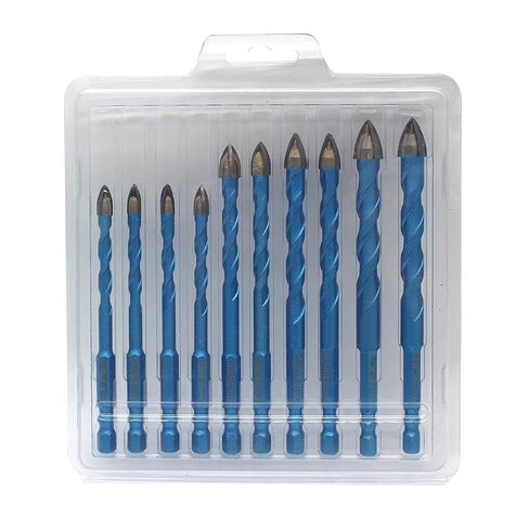 10pcs Masonry Diamond Drill Bits,BeQell 1/4"-1/2" Concrete Diamond Hole Saw Kit for Wood Plastic Brick Ceramic Tile,Carbide Tips Quick Change Shank Core Drill Bit in Saudi Arabia