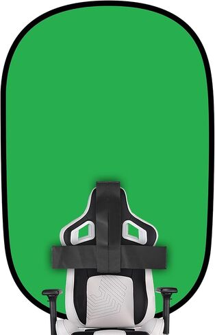 Green Screen Backdrop, 58in Portable Green Screen Chair with Stand Double Sided Foldable Green Background, Chroma Key, for Photography Streaming Gaming Photo Zoom Video Chats and Meeting in Saudi Arabia