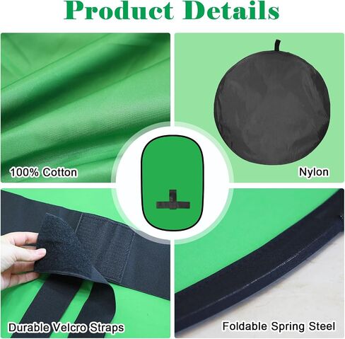 Green Screen Backdrop, 58in Portable Green Screen Chair with Stand Double Sided Foldable Green Background, Chroma Key, for Photography Streaming Gaming Photo Zoom Video Chats and Meeting in Saudi Arabia