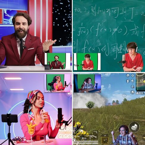 Green Screen Backdrop, 58in Portable Green Screen Chair with Stand Double Sided Foldable Green Background, Chroma Key, for Photography Streaming Gaming Photo Zoom Video Chats and Meeting in Saudi Arabia