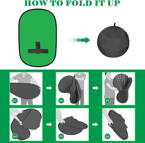 Green Screen Backdrop, 58in Portable Green Screen Chair with Stand Double Sided Foldable Green Background, Chroma Key, for Photography Streaming Gaming Photo Zoom Video Chats and Meeting in Saudi Arabia