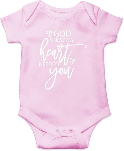 Belle Homie God Knew My Heart Needed You - Funny Baby Essentials Bodysuit - Baby Boy Clothes Newborn Romper in Saudi Arabia