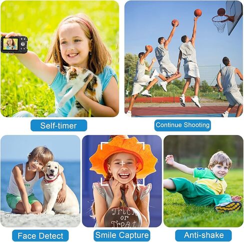 Waterproof Digital Camera with 32GB Card HD 1080P 36MP Underwater Digital Camera for Kids Teens Students Boys Girls(Blue) in Saudi Arabia