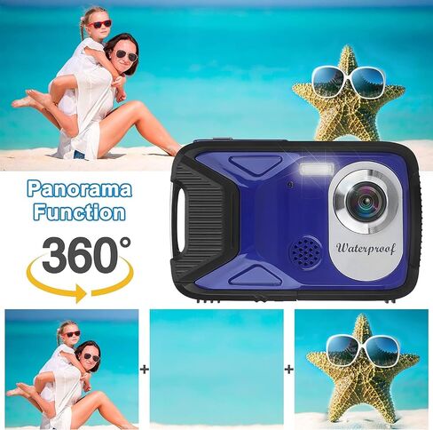 Waterproof Digital Camera with 32GB Card HD 1080P 36MP Underwater Digital Camera for Kids Teens Students Boys Girls(Blue) in Saudi Arabia
