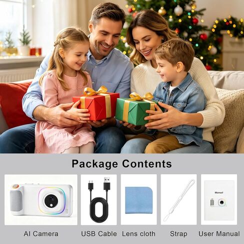 AI Camera for Student with 4" Touch Screen & Dual Lens, Digital Camera with AI Dialogue Talking,AI Recongnize Item by Photo,AI Photography for Hairstyle/Background/Portrait/Artistic Photos in Saudi Arabia
