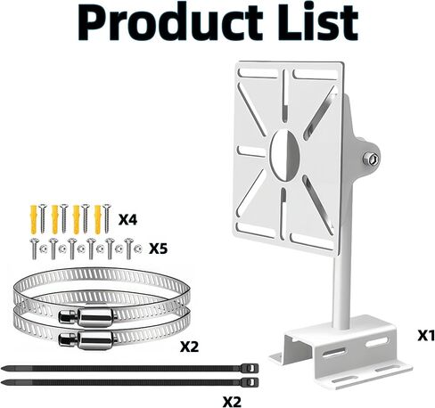Lightweight Multi-Use Camera Wall & Pole Mount with Square Adapter Plate, Fits Bullet PTZ Dome Cameras, Compatible with Ring Arlo Reolink Hikvision, Includes Clamps & Zip Ties in Saudi Arabia