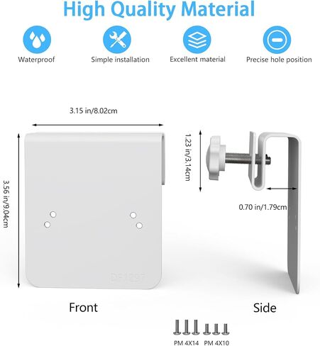 Gutter Mount Bracket for for TP-Link Tapo C660 C615F C645D C402 C403 C460 C425 C630 C411 C610 TC82 TC90 TC85 KIT Solar Cameras and C545d,Tapo A201 Solar Panel Camera Outside Mount Bracket in Saudi Arabia