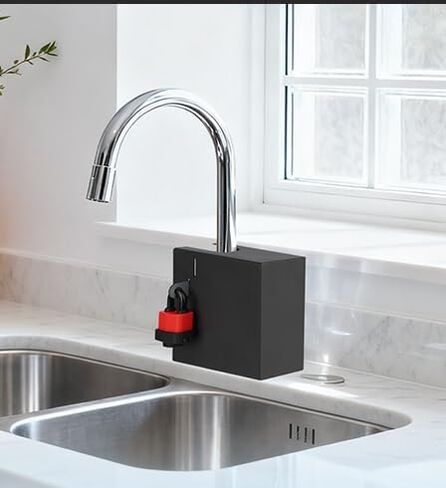 Water Spigot Lock,Child Proof Sink Faucet Lock for Kitchen & Bathroom Sinks,Prevents Water Flow, scalds & Flooding; Tool-Free Setup, Reliable Protection for Babies, Pets and Home Daily use in Kuwait