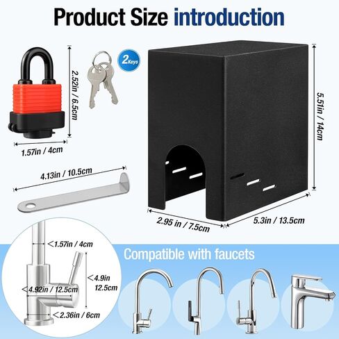 Water Spigot Lock,Child Proof Sink Faucet Lock for Kitchen & Bathroom Sinks,Prevents Water Flow, scalds & Flooding; Tool-Free Setup, Reliable Protection for Babies, Pets and Home Daily use in Kuwait