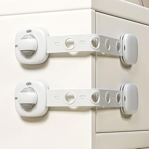Baby Proofing Child Safety Locks 2 Pack Baby Locks | for Furniture Kitchen Ovens Toilet Seats in Saudi Arabia