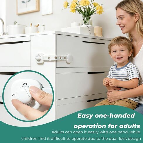 Baby Proofing Child Safety Locks 2 Pack Baby Locks | for Furniture Kitchen Ovens Toilet Seats in Saudi Arabia