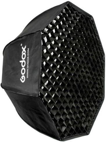 Godox Flash Octa Softbox 31.5 in with Grid, Bowens Mount Light Modifier for Soft Controlled Illumination, Collapsible Octagonal Softbox for Portraits, Close-Up Photography, and Content Creation in Saudi Arabia