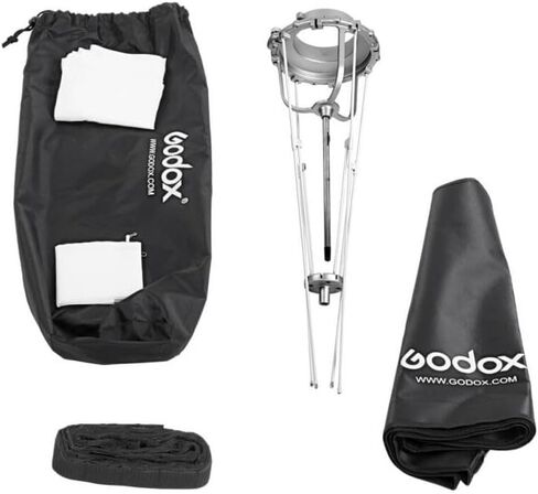 Godox Flash Octa Softbox 31.5 in with Grid, Bowens Mount Light Modifier for Soft Controlled Illumination, Collapsible Octagonal Softbox for Portraits, Close-Up Photography, and Content Creation in Saudi Arabia