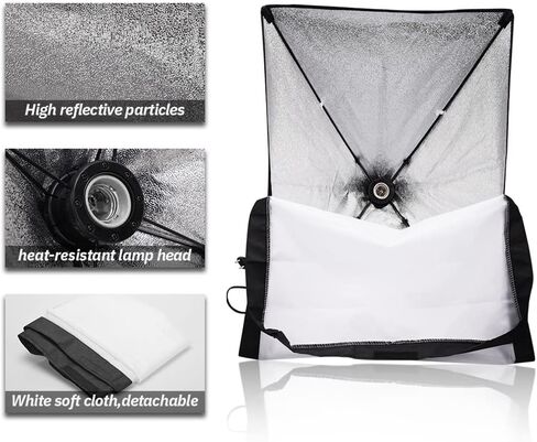 Softbox Lighting Kit 2 * 2m Background Support System 4color Backdrop 135w Bulb Softbox Continuous Lighting Kit (Color : A Size : Kit) in Saudi Arabia