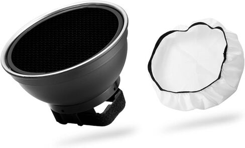 Square Flash Softbox for Strobe Flash Light, Easy Install Foldable Light Modifier with Honeycomb Grid and Diffuser in Kuwait