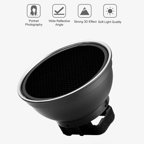 Square Flash Softbox for Strobe Flash Light, Easy Install Foldable Light Modifier with Honeycomb Grid and Diffuser in Kuwait