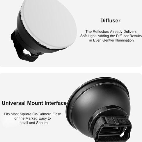 Square Flash Softbox for Strobe Flash Light, Easy Install Foldable Light Modifier with Honeycomb Grid and Diffuser in Kuwait