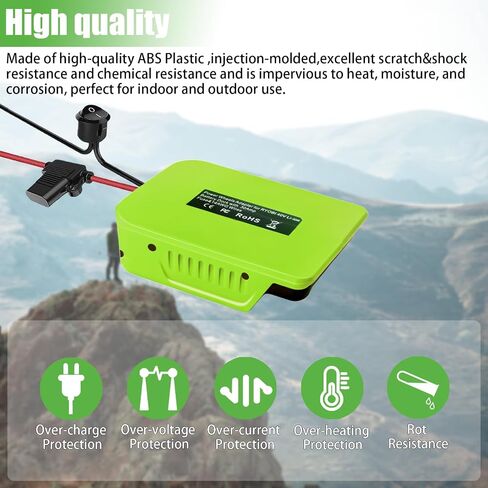 محول بطارية عجلات الطاقة لبطارية Ryobi 40V مع أطراف الصمامات والأسلاك، موصل طاقة سلك 14AWG لسيارة Rc، DIY وأضواء العمل، لبطاريات Ryobi OP4040 OP40601 OP4026 in Kuwait