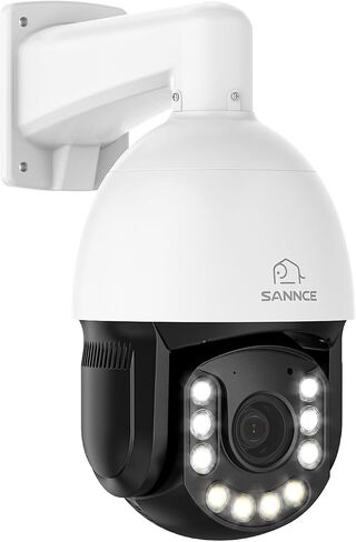 SANNCE 4K 8MP PTZ PoE Security Camera - 20X Optical Zoom Dome Camera, Color Night Vision, Two-Way Audio, Human Detection, IP66 Weatherproof IP Cameras for Home Security, No TF Card Included in Saudi Arabia