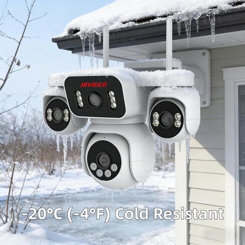 2MP Quad-Lens WiFi Security Camera Wireless Outdoor Indoor Monitor | Cameras for Home Security Outdoor Camera Wireless Color Night Vision Weatherproof Auto Tracking Monitor for Home Garden in Kuwait