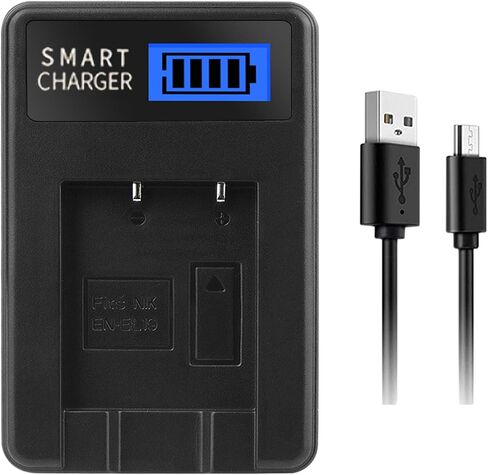 LCD USB EN-EL19 Replacement Charger for S100 S2500 S2550 S2600 S2700 S2750 S2800 S3100 S3200 Cameras Batteries USB Battery Charger LED Screen in Saudi Arabia
