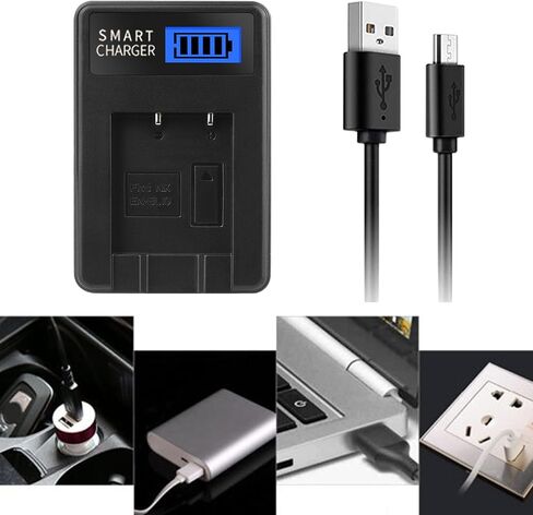 LCD USB EN-EL19 Replacement Charger for S100 S2500 S2550 S2600 S2700 S2750 S2800 S3100 S3200 Cameras Batteries USB Battery Charger LED Screen in Saudi Arabia