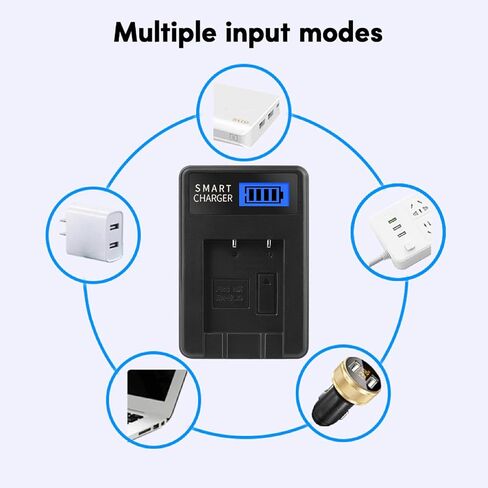 LCD USB EN-EL19 Replacement Charger for S100 S2500 S2550 S2600 S2700 S2750 S2800 S3100 S3200 Cameras Batteries USB Battery Charger LED Screen in Saudi Arabia
