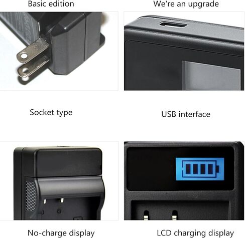LCD USB EN-EL19 Replacement Charger for S100 S2500 S2550 S2600 S2700 S2750 S2800 S3100 S3200 Cameras Batteries USB Battery Charger LED Screen in Saudi Arabia