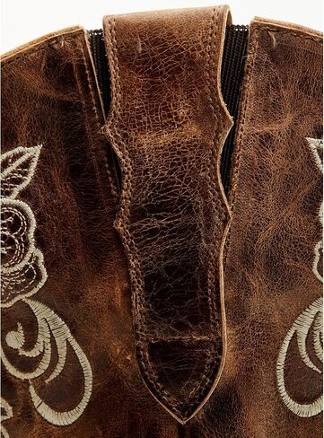 Women's Women'S Lasy Floral Embroidered Western Boot Broad Square Brown 7 1/2 M US in Kuwait