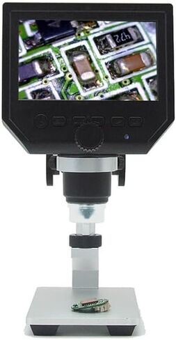 Microscope Kit USB Microscope with Aluminum Alloy Stent 600X 3.6Mp 4.3 Inches LCD Display Microscope Slides,G1200, in Kuwait