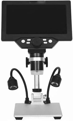 Microscope G1200 Microscope 7 Inch Large Color Screen Large Base LCD Display 12Mp 1-1200X,with Battery, in Kuwait