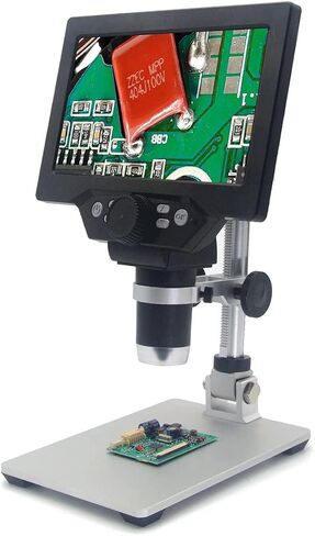 Microscope Kit Video Microscope Electronic 1200X 7 Inch Hd LCD Continuous Amplification Soldering Microscope Microscope Slides,1200X, in Kuwait