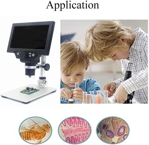 Microscope Kit Video Microscope Electronic 1200X 7 Inch Hd LCD Continuous Amplification Soldering Microscope Microscope Slides,1200X, in Kuwait