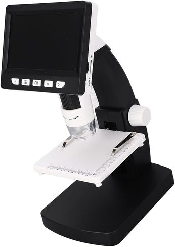 Digital Microscope with 4.3 Inch IPS Screen, Digital Microscope Camera, 50X to 1000X Magnification, 2MP 1080P Electronic Magnifier with 8 LED Lights for Adults and Kids in Saudi Arabia
