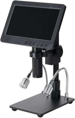 Microscope 1200X 26Mp H_Dmi USB Microscope Video Camera 7 Inch Screen Hd LCD Display 150X C-Mount Lens for Phone Repair PCB Soldering, in Kuwait