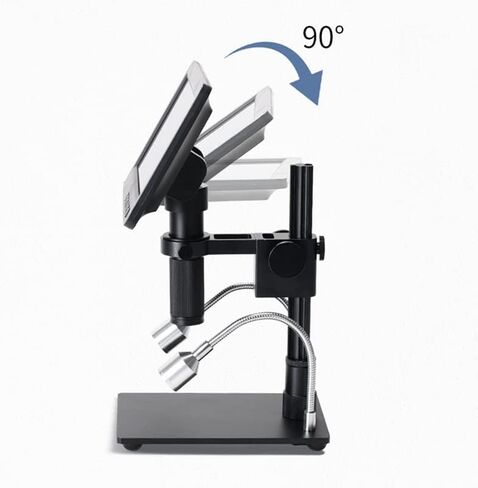 Microscope 1200X 26Mp H_Dmi USB Microscope Video Camera 7 Inch Screen Hd LCD Display 150X C-Mount Lens for Phone Repair PCB Soldering, in Kuwait
