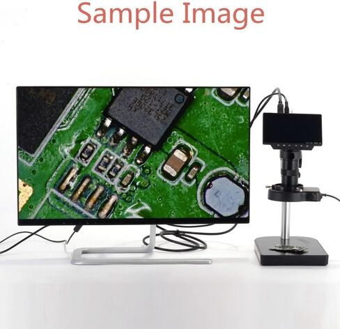Microscope 34Mp 4K Microscope Camera with LCD Screen 100X C-Mount Objective Lens for Mobile Pbc Repair Soldering, in Kuwait