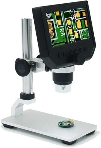 Microscope Kit 600X Electronicmicroscope Video Microscope 4.3 Inch Hd LCD Magnifier Stand Microscope Slides,Aluminum Alloy Stand,Aluminum Alloy Stand in Kuwait