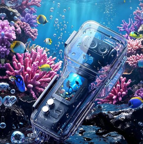 Coyktonty 60M Dive Case for Insta360 Luna Ultra Waterproof Case | Protective Shell 196ft/60m Underwater Diving Housing Cover With Mounting Bracket Accessories in Kuwait