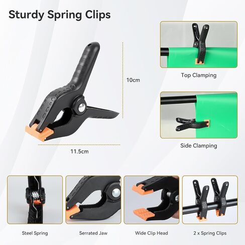 Portable T Shape Backdrop Stand Kit, Adjustable Desktop Backdrops Frame with Black Backdrop, 2.5×2.25ft Photo Background Stands with Clamp & Carrying Bag for Videography Studio and Decoration in Saudi Arabia