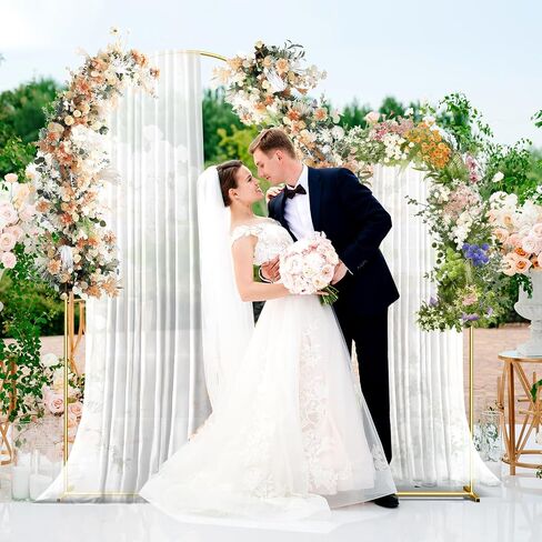 7.2FT+6FT Metal Arch Backdrop Stand+ White Arch Backdrop Cover in Kuwait