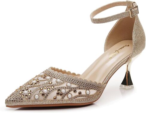 VenusCelia Women's Shining Lady Sling Back Pump Shoe in Saudi Arabia