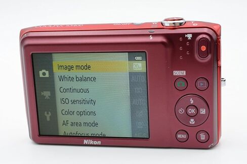Nikon Coolpix S3400 16 MP Digital Camera with 7x Optical IS Zoom, 2.7-Inch LCD (Red) in Kuwait