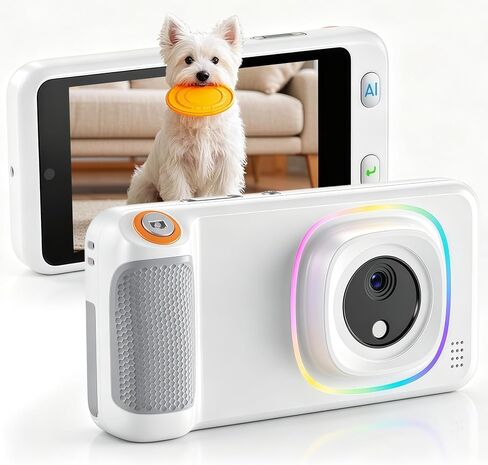 AI Camera for Teens with 4" Touch Screen & Dual Lens, Digital Camera with AI Dialogue Talking,AI Recongnize Item by Photo,AI Photography for Hairstyle/Background/Portrait/Artistic Photos in Saudi Arabia