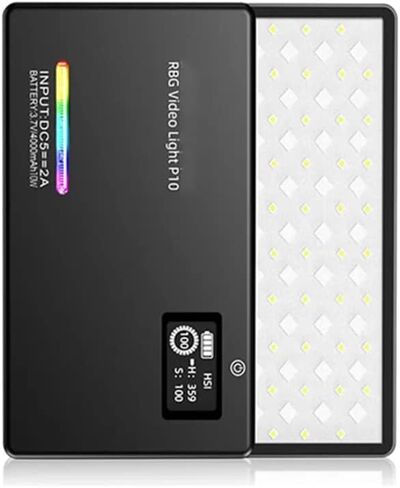 360 Full Color Mini RGB Video Light 2450mAh Rechargable Pocket Dimmable 2500-9000K Lamp(E) in Kuwait
