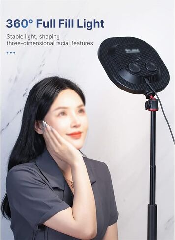 3200K-5600K Video Light with Desk Stand 360 Fill Desktop Live Broadcast Studio forMakeup in Kuwait