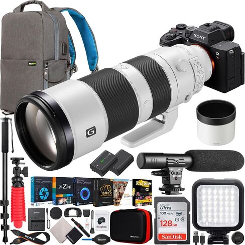 Sony a7R V Full Frame Mirrorless Camera Body with FE 35mm F1.4 GM G Master Lens ILCE-7RM5 + SEL35F14GM Bundle with Deco Gear Backpack + 128GB Card+ Monopod + Extra Battery, LED and Kit Accessories in Saudi Arabia