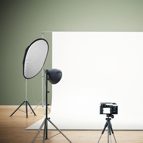Collapsible Oval Photography Reflector Panel 60x90cm Silver White Double-Sided Reflective Board for Outdoor Portrait Lighting and Studio Photo Accessories in Saudi Arabia