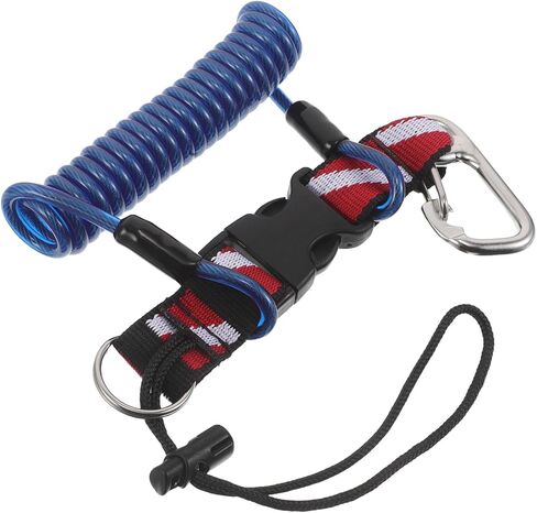 Luxshiny Scuba Diving Detachable Instantly During Underwater Emergencies with Quick Release Buckle Lanyard Stainless Steel and TPU Webbing for Cameras and Dive Lights Suitable for Diving in Kuwait