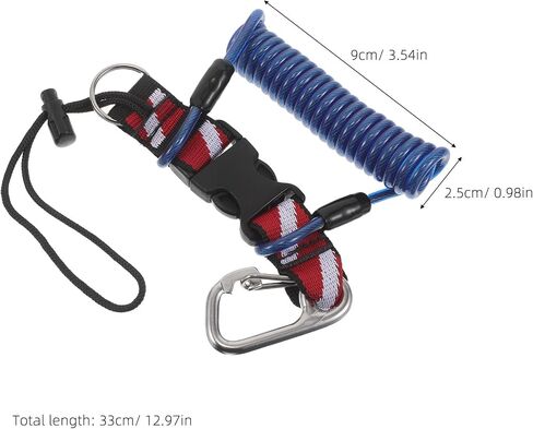 Luxshiny Scuba Diving Detachable Instantly During Underwater Emergencies with Quick Release Buckle Lanyard Stainless Steel and TPU Webbing for Cameras and Dive Lights Suitable for Diving in Kuwait